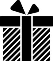 Illustration von Geschenk Box Glyphe Symbol. vektor