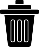 Mülltonne Symbol oder Symbol im schwarz und Weiß Farbe. vektor