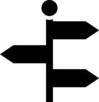 gerichtet Schild Symbol im schwarz Farbe. vektor