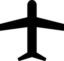 flygplan ikon i svart Färg. vektor