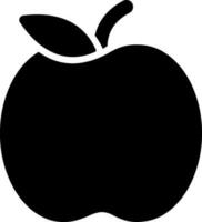 Glyphe Illustration von Apfel Symbol. vektor