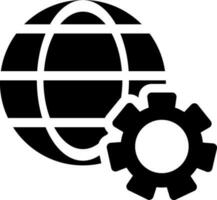 isoliert global Rahmen Glyphe Symbol. vektor