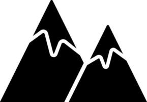 Illustration von Gletscher Glyphe Symbol. vektor