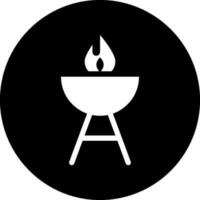 schwarz und Weiß Illustration von heiß Grill Grill Symbol. vektor