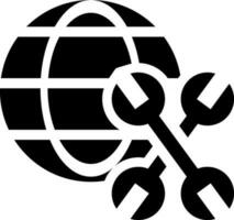 schwarz und Weiß global Rahmen Symbol oder Symbol. vektor