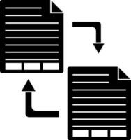 Glyphe Symbol oder Symbol von Daten überweisen. vektor