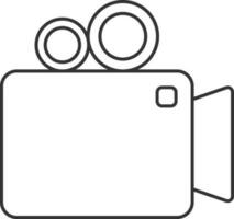 video kamera ikon i svart linje konst. vektor
