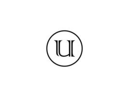 brev u logotyp design vektor