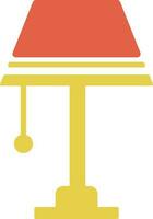 röd och gul ikon av golv eller tabell lampa. vektor