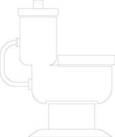 Toilette Schüssel Symbol gemacht mit Linie Schläge. vektor