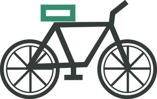 eben Stil Illustration von ein Fahrrad. vektor