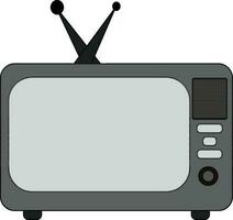 platt illustration av retro TV eller tv. vektor
