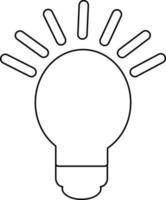 Glödlampa ikon i stroke för företag begrepp. vektor