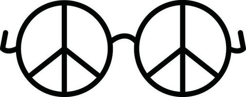 Frieden Symbol mit Goggle Stil. vektor