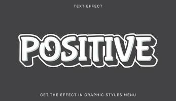 positiv redigerbar text effekt i 3d stil. text emblem för reklam, varumärke, företag logotyp vektor