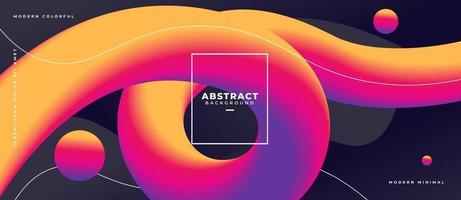 abstrakt vågvätska former i gradient färg trendig kurva flytande illustration med runda former vektor