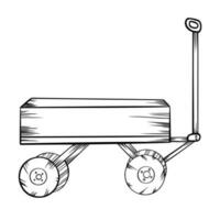 vektor översikt ClipArt med vagn