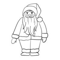 Gliederung Kunst Weihnachten Clip Art von Santa claus vektor