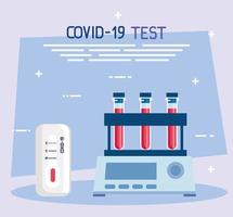 Covid 19 Virus Reagenzgläser Vektordesign vektor