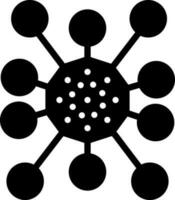 solide Symbol zum Virus vektor
