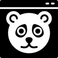 solide Symbol zum Panda vektor