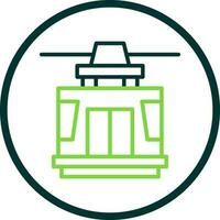 Seilbahn-Vektor-Icon-Design vektor