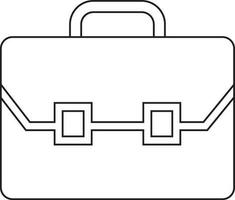 svart linje konst illustration av en väska. vektor