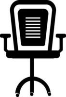 svart och vit kontor stol. vektor