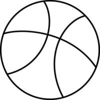 linjekonst illustration av en basketboll. vektor