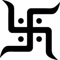 Hakenkreuz Zeichen oder Symbol im schwarz Farbe. vektor