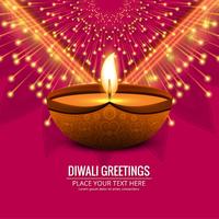 Glad diwali diya oljelampa festival bakgrunds illustration vektor