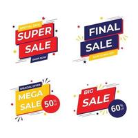 Verkaufsabzeichen und Etikettensammlung Verkaufsförderung heißer Preis Verkauf Banner Vorlage vektor