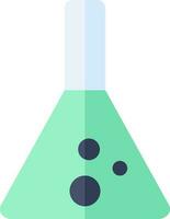 erlenmeyer Flasche Symbol im Blau und Grün Farbe. vektor