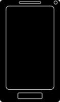 schwarz und Weiß Smartphone im eben Stil. vektor