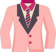 kostym eller täcka ikon i rosa Färg. vektor