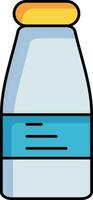 Milch Flasche Symbol im Blau und Gelb Farbe. vektor