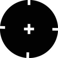Ziel Symbol im schwarz und Weiß Farbe. vektor