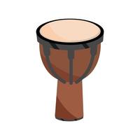 afrikansk djembe trumslagverk musikinstrument isolerad ikon vektor