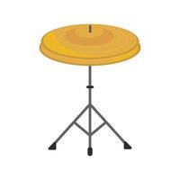 cymbaler i stativ percussion musikinstrument isolerad ikon vektor