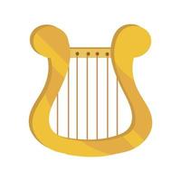 lyre sträng musikinstrument isolerad ikon vektor