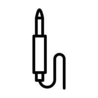 Audio-Stecker Draht Sound Line Style-Symbol vektor