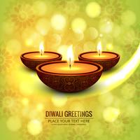 Glad diwali diya oljelampa festival bakgrunds illustration vektor