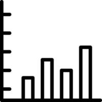 linje konst illustration av bar Graf Diagram ikon. vektor