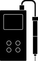 isolerat ph meter ikon i svart och vit Färg. vektor