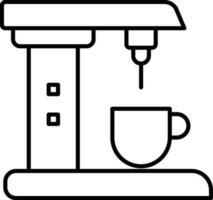 Kaffee Maschine Symbol im Linie Kunst. vektor