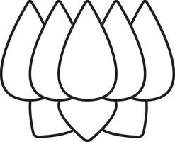 isoliert Lotus Blume Symbol im dünn Linie Kunst. vektor