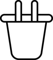 Magie Hut Symbol im schwarz Linie Kunst. vektor