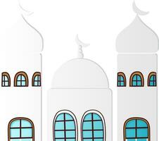 Vektor Illustration von Minarett oder Moschee.