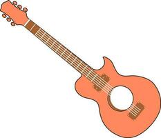 platt illustration av gitarr. vektor