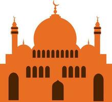 Vektor Illustration von Moschee im Orange und braun Farbe.